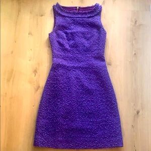 ♠️ Kate Spade Purple Textured dress w gold zipper
